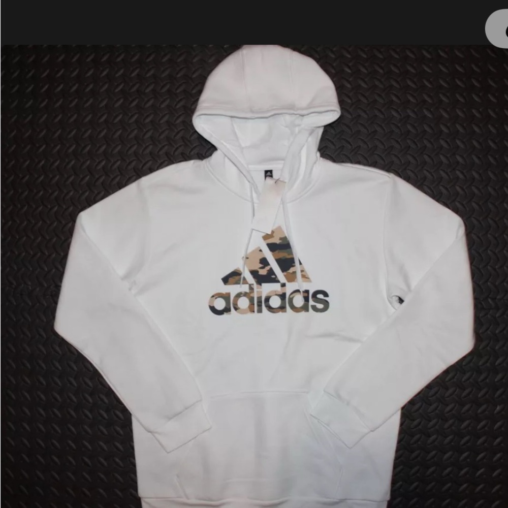 Adidas White M Camo BOS Hoodie HZ4309